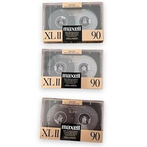 VINTAGE Maxell XL-II 90-minute Blank Audio Cassette 3  NEW Cassettes Japan